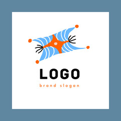 medical doodle icon, cartoon microbiology logo for health facilities