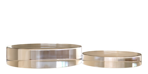 Realistic glass podium.3d render