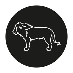 Lion color line illustration