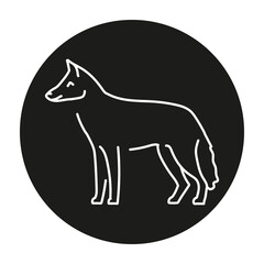 Jackal color line illustration