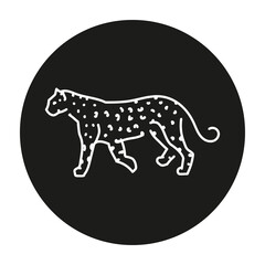 Leopard color line illustration