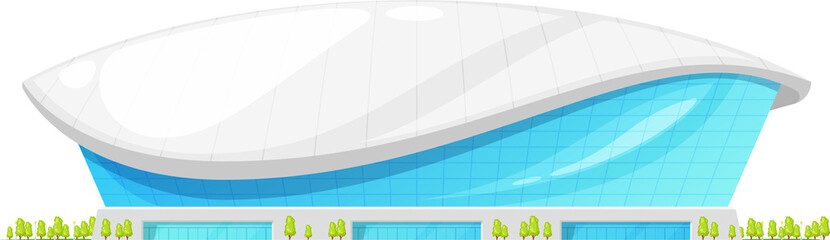 Stadium arena modern facade exterior design icon © Vector Tradition