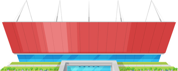 Football stadium construction building vector icon © Vector Tradition