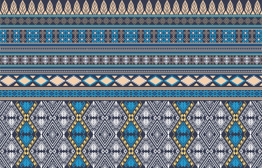 Geometric Ethnic pattern seamless design for background or wallpaper.
