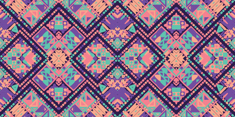 seamless ethnic pattern design.Geometric ethnic oriental ikat pattern traditional Design.ethnic oriental pattern,fabric,embroidery.Mexican pattern.merican pattern.latin african.indian fabric.Mexican