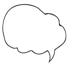 Speech Bubble icon hand drawn