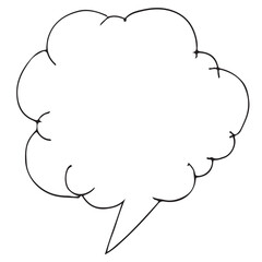 Speech Bubble icon hand drawn