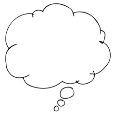 Speech Bubble icon hand drawn