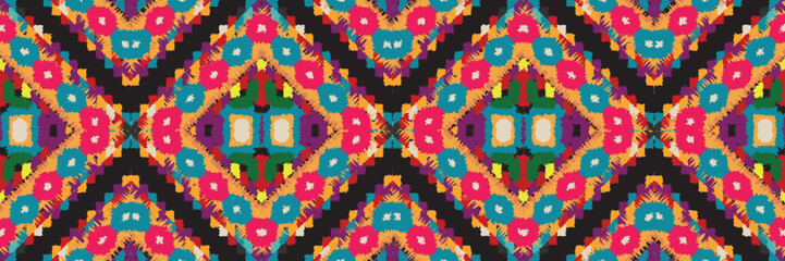 seamless ethnic pattern design.Geometric ethnic oriental ikat pattern traditional Design.ethnic oriental pattern,fabric,embroidery.Mexican pattern.merican pattern.latin african.indian fabric.Mexican