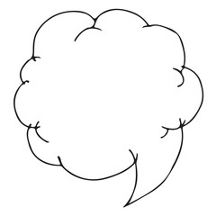 Speech Bubble icon hand drawn