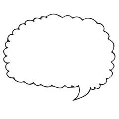Fototapeta na wymiar Speech Bubble icon hand drawn