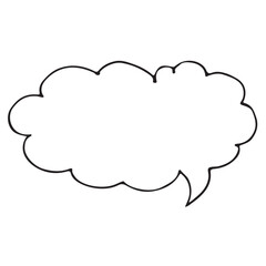 Speech Bubble icon hand drawn