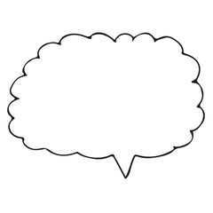 Speech Bubble icon hand drawn