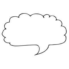 Speech Bubble icon hand drawn