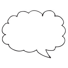 Speech Bubble icon hand drawn