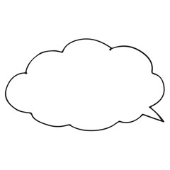 Speech Bubble icon hand drawn