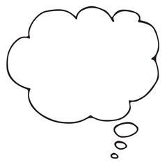 Speech Bubble icon hand drawn