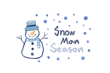 Christmas and new year celebration artwork in painted watercolor colorful style, isolated on white background