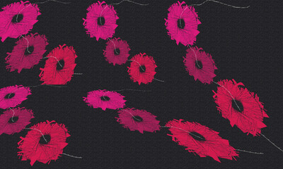 Pink tea roses, abstraction. Avant-garde art. Modern. Contemporary trendy illustration