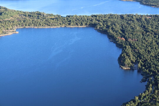Luftaufnahme See (Goitzsche): Seenlandschaft