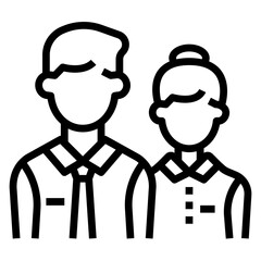 Employee line icon. Can be used for digital product, presentation, print design and more.