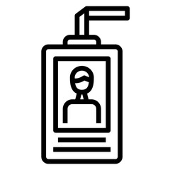 ID Card line icon. Can be used for digital product, presentation, print design and more.