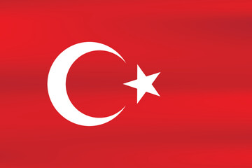Flag of Turkey. Turkish national symbol in official colors. Template icon. Abstract vector background