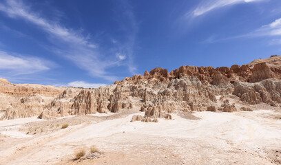 Rock Formation in the desert of American Nature Landscape. Cathedral Gorge State Park, Panaca, Nevada, United States of America. Background