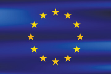 Flag of European Union. EU national symbol in official colors. Template icon. Abstract vector background
