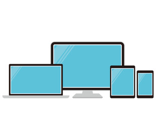 パソコン　スマホ　タブレット　ベクターイラスト