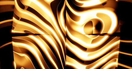 Render with black and gold embossed background