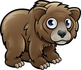 A grizzly bear animals cartoon character
