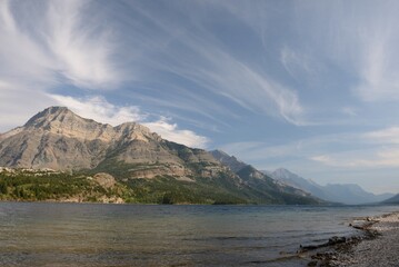 Many Glacier trail in Glacier National Park USA