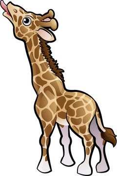 A giraffe safari animals cartoon character
