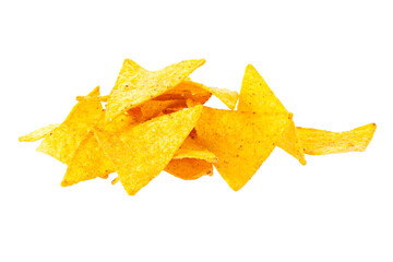Heap of Tortilla Chips isolated on transparent background