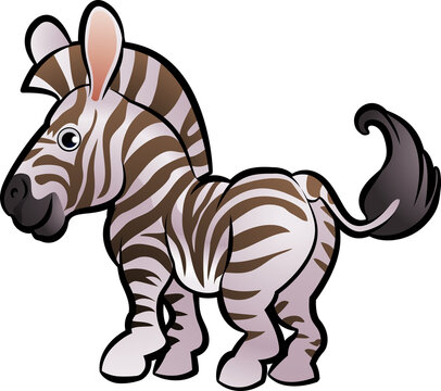 A zebra safari animals cartoon character