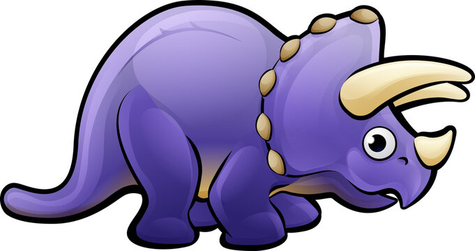 A triceratops dinosaur animals cartoon character