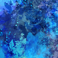 Bright blue abstract paper. Winter first frost creative backdrop