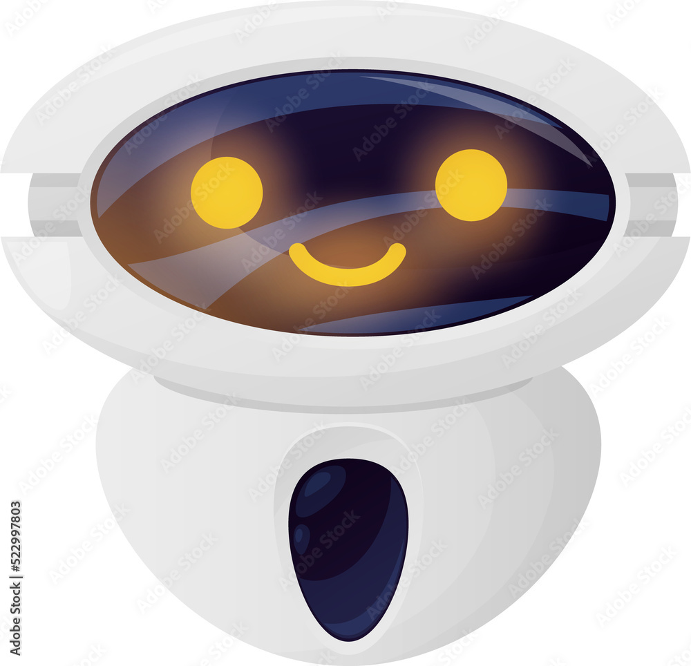Aufkleber artificial intelligence robot, friendly chatbot