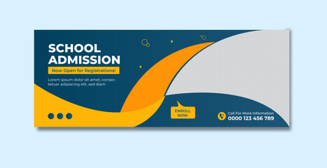 Back to school facebook cover design