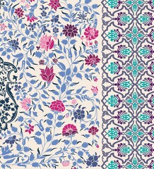 wedding card design, traditional paisley floral pattern , royal India  © SIRIUS*