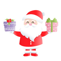 santa claus with gifts