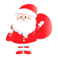santa claus isolated on white background
