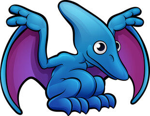 A pterodactyl dinosaur animals cartoon character © Christos Georghiou