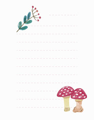 Flat template for notes autumn.Cute autumn design. Abstract business card template vector. Banner design. Web banner.
