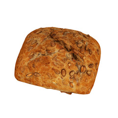 Healthy Bread with Seeds Food Isolated on Transparent Background