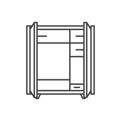 Closet vector icon.Outline vector icon isolated on white background closet .