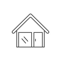 Fototapeta na wymiar house icon or logo isolated sign symbol vector illustration