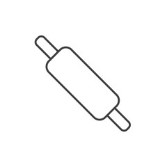 Rolling pin line icon in flat style. Vector. Rolling pin line icon in flat style. Vector