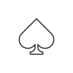 Spades icon in trendy flat style isolated on background.